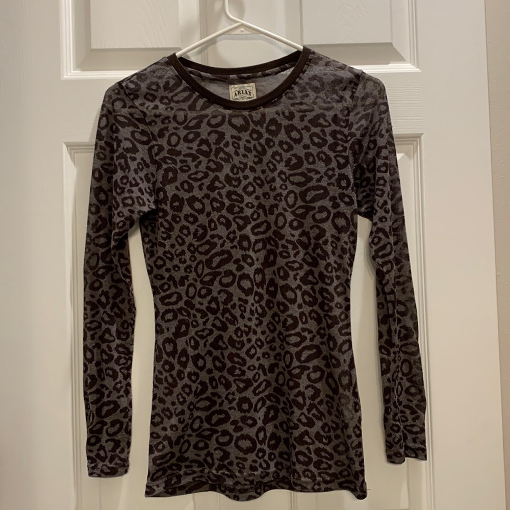 Ariat S/P Long sleeve brown animal print T-shirt